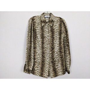 Valentino Miss V long sleeved silk‎ button blouse 8